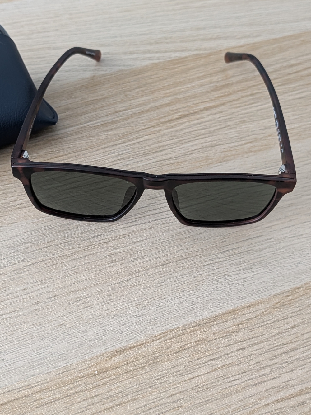 Cole Haan Brown Tortoiseshell Rectangle Sunglasses -